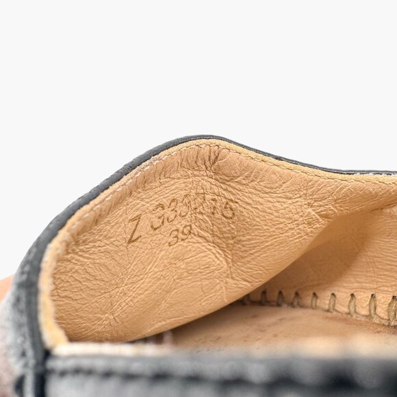 Chanel Black Leather CC Logo Espadrille Flats Size 39 US 8.5 Platform Shoes - Picture 14 of 14